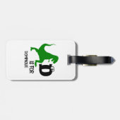 Aangepast monogram D is voor Dinosaur schattige T Bagagelabel (Achterkant horizontaal)