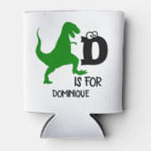 Aangepast monogram D is voor Dinosaur schattige T  Blikjeskoeler (Voorkant)