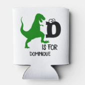 Aangepast monogram D is voor Dinosaur schattige T  Blikjeskoeler (Achterkant)