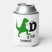 Aangepast monogram D is voor Dinosaur schattige T  Blikjeskoeler (Blikje Achterkant)