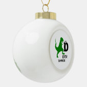 Aangepast monogram D is voor Dinosaur schattige T  Keramische Bal Ornament (Links)