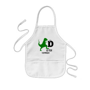 Aangepast monogram D is voor Dinosaur schattige T  Kinder Schort