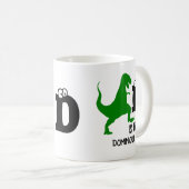 Aangepast monogram D is voor Dinosaur schattige T Koffiemok (Voorkant rechts)