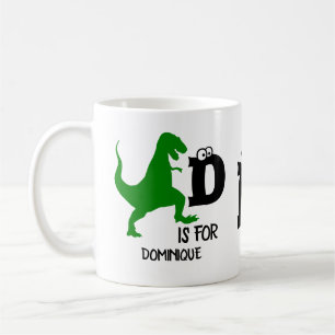 Aangepast monogram D is voor Dinosaur schattige T Koffiemok