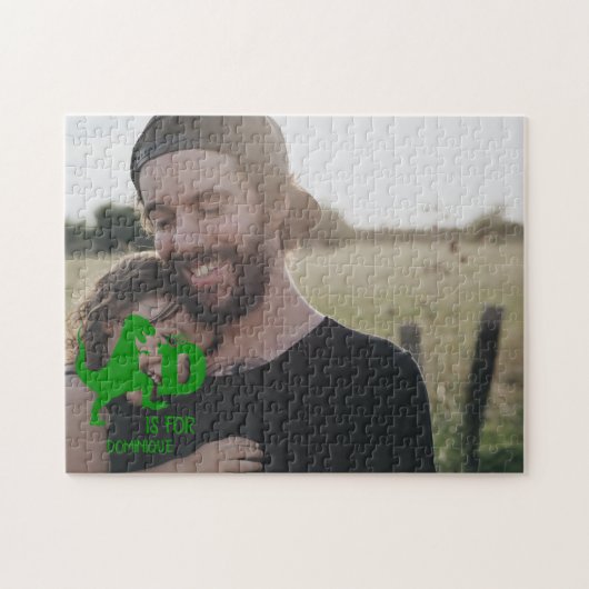 Aangepast monogram D is voor Dinosaur schattige T  Legpuzzel (Horizontaal)