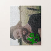 Aangepast monogram D is voor Dinosaur schattige T  Legpuzzel (Verticaal)