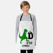 Aangepast monogram D is voor Dinosaur schattige T  Schort (Gedragen)