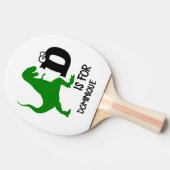 Aangepast monogram D is voor Dinosaur schattige T  Tafeltennisbatje (Zijkant)
