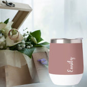 Aangepast monogram, diep roze met scripttypografie