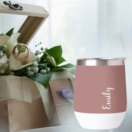 Aangepast monogram, diep roze met scripttypografie