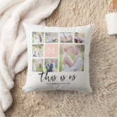 Aangepast monogram Dit is US Photo Collage Kussen (Deken)