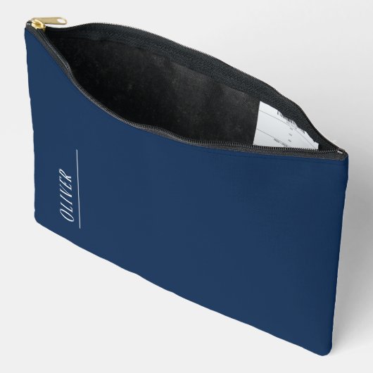 Aangepast monogram, donker marineblauw etui (Open)