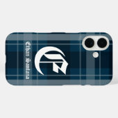 Aangepast Monogram Donkerblauw Plakt Case-Mate iPhone Case (Achterkant (horizontaal))