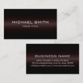 Aangepast monogram donkerbruin roestvrij staal visitekaartje (Voorkant / Achterkant)