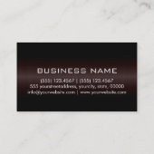 Aangepast monogram donkerbruin roestvrij staal visitekaartje (Achterkant)