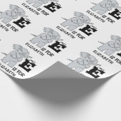 Aangepast monogram E is voor schattig kleurrijk ol Cadeaupapier (Hoek)