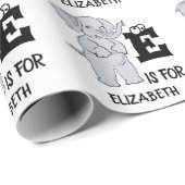 Aangepast monogram E is voor schattig kleurrijk ol Cadeaupapier (Rol Hoek)