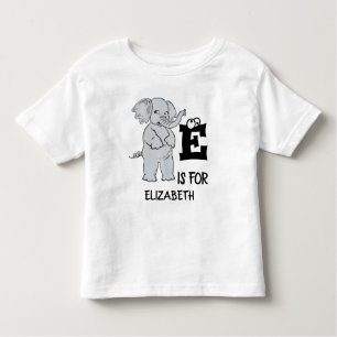 Aangepast monogram E is voor schattig kleurrijk ol Kinder Shirts