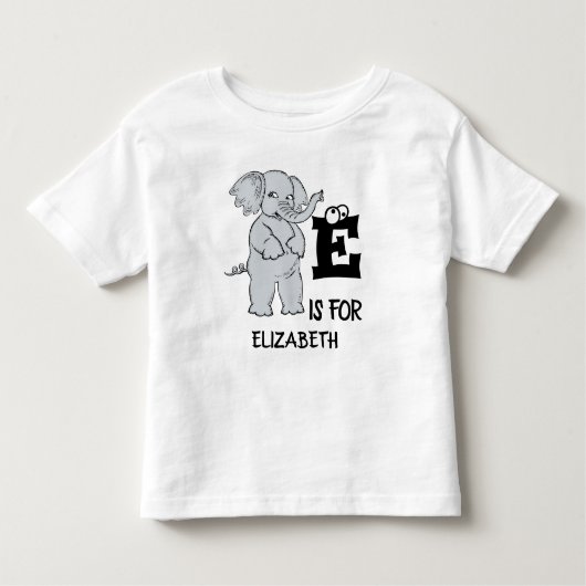 Aangepast monogram E is voor schattig kleurrijk ol Kinder Shirts (Voorkant)