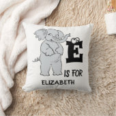 Aangepast monogram E is voor schattig kleurrijk ol Kussen (Deken)