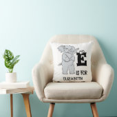 Aangepast monogram E is voor schattig kleurrijk ol Kussen (Stoel)