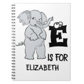 Aangepast monogram E is voor schattig kleurrijk ol Notitieboek (Voorkant)