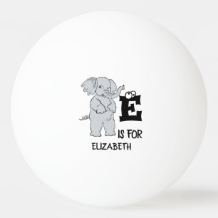 Aangepast monogram E is voor schattig kleurrijk ol Pingpongbal