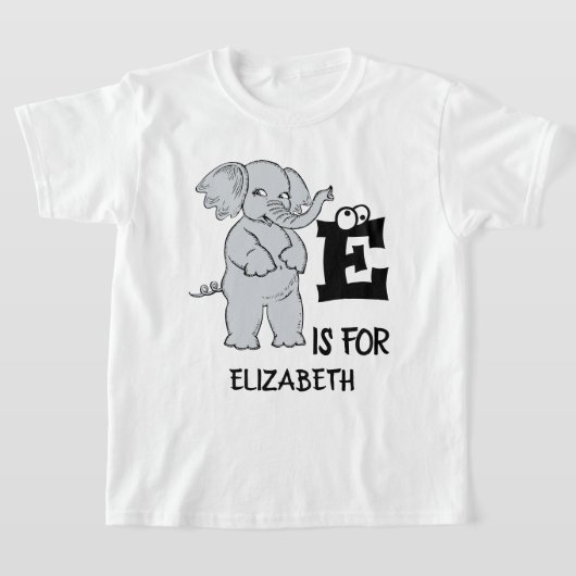 Aangepast monogram E is voor schattig kleurrijk ol T-shirt (Laagn)