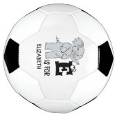 Aangepast monogram E is voor schattig kleurrijk ol Voetbal (Gedraaid)