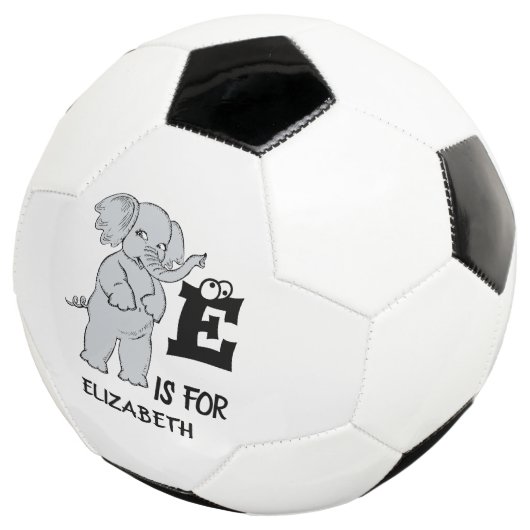 Aangepast monogram E is voor schattig kleurrijk ol Voetbal (Drie kwart)