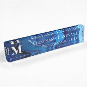 Aangepast Monogram Elegant Modern Abstract Acryl Naambordje