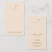 Aangepast Monogram Elegant Sjabloon Luxe Dik Visitekaartje (Voorkant / Achterkant)