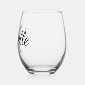Aangepast monogram elegant stengless wijnglas wijnglas zonder voet (Links)
