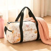 Aangepast Monogram Elegante Boho Bloemige Waterver