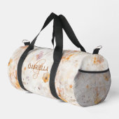 Aangepast Monogram Elegante Boho Bloemige Waterver Plunjezak (Rechterhoek)