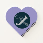 Aangepast  Monogram Elegante liefde Notitieboek (Achterkant)
