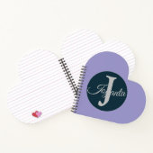 Aangepast  Monogram Elegante liefde Notitieboek (Binnen)