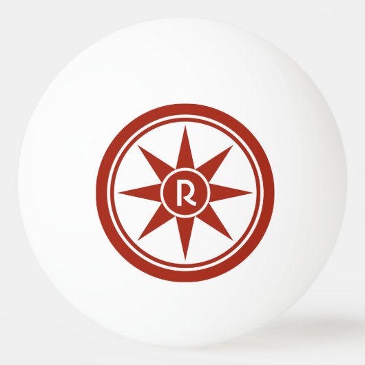 Aangepast monogram en kleur pingpongballen (Voorkant)