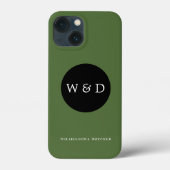 Aangepast monogram en naam Case-Mate iPhone case (Achterkant)