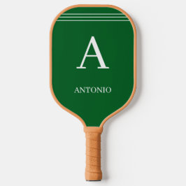 Aangepast monogram en naam groen pickleball paddle
