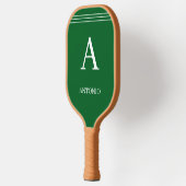 Aangepast monogram en naam groen pickleball paddle (Links)