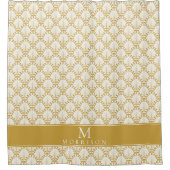 Aangepast Monogram en Patroon Douchegordijn (Voorkant)