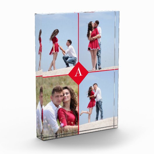 Aangepast monogram en vier fotoblok (Links)