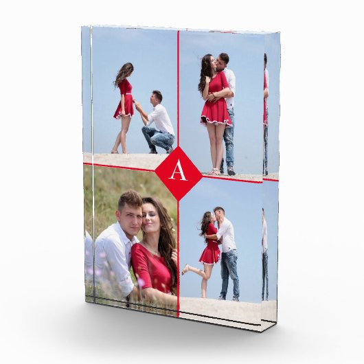 Aangepast monogram en vier fotoblok (Rechts)