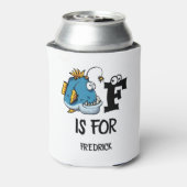 Aangepast monogram F is bestemd voor de illustrati Blikjeskoeler (Blikje Achterkant)