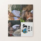 Aangepast monogram F is bestemd voor de illustrati Legpuzzel (Verticaal)