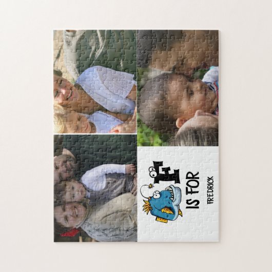 Aangepast monogram F is bestemd voor de illustrati Legpuzzel (Verticaal)