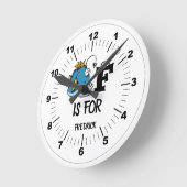 Aangepast monogram F is bestemd voor de illustrati Ronde Klok (Hoek)