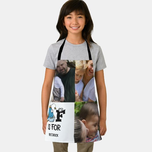 Aangepast monogram F is bestemd voor de illustrati Schort (Insitu)