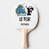 Aangepast monogram F is bestemd voor de illustrati Tafeltennisbatje (Voorkant)